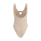 Beige Polyamide One-Piece Swimsuit