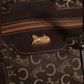 Dark brown and Gold logo duffel