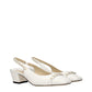 White Leather Flat Sandals