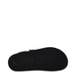 Black Leather Flat Sandals