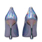 Purple Leather High Heel Pumps