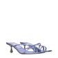 Purple Leather Flat Sandals