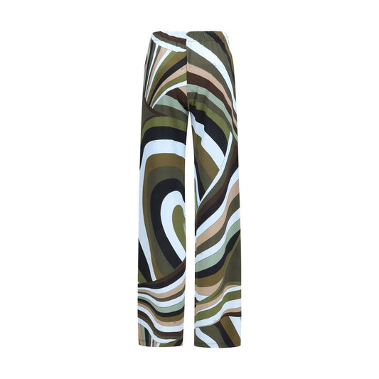 Bicolor Viscose Casual Pants