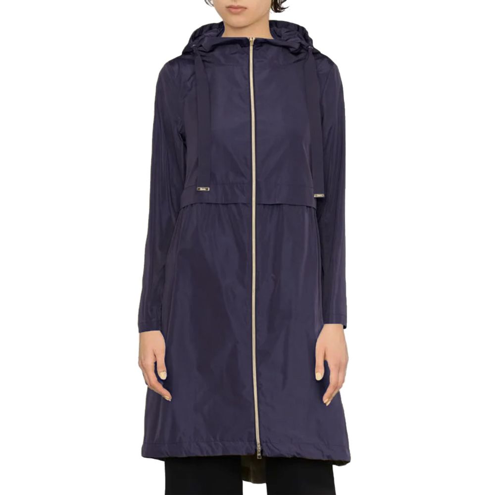Blue Polyester Coat