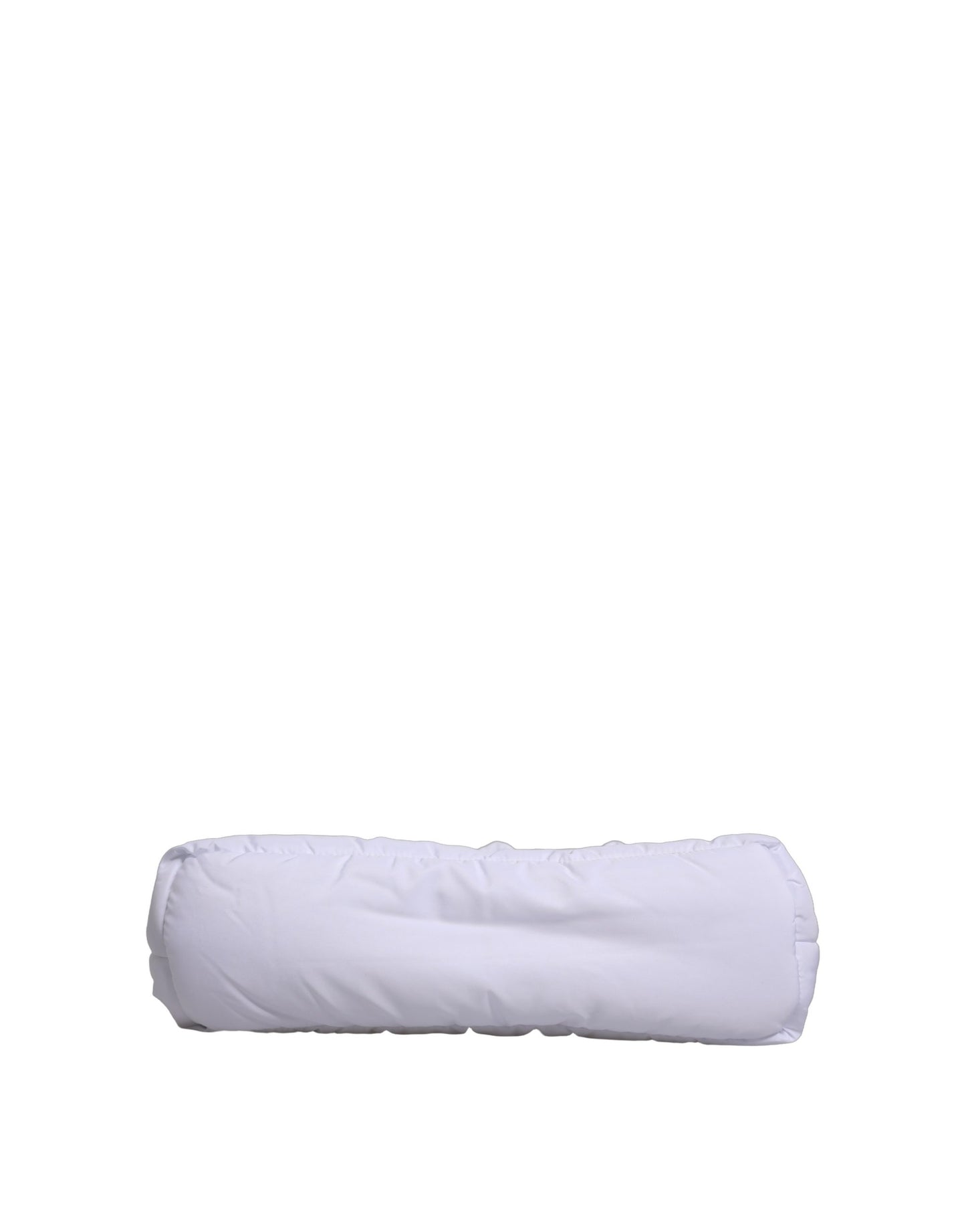 White Logo Plaque Polyester Quilted Shoulder Borse Bag