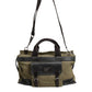 Military Green Two Tone Tote Duffel Shoulder Borse Bag