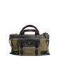Military Green Two Tone Tote Duffel Shoulder Borse Bag