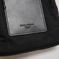 Black Nylon Rubberized Logo Print Crossbody Borse Bag