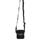 Black Nylon Rubberized Logo Print Crossbody Borse Bag