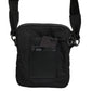 Black Nylon Rubberized Logo Print Crossbody Borse Bag