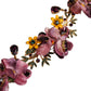 Gold Brass Mix Fiori Flowers Crystal Chain Necklace