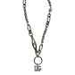 Silver Tone Chain Signature DG Logo Pendant Necklace