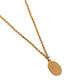 Gold Tone Brass Virgin Mary Medallion Pendant Necklace