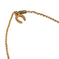 Gold Tone Brass Virgin Mary Medallion Pendant Necklace
