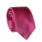 Fuchsia Pink Silk Satin Wide Adjustable Men Necktie Tie