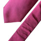 Fuchsia Pink Silk Satin Wide Adjustable Men Necktie Tie