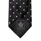 Black White Polka Dots Silk Adjustable Men Necktie Tie