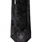Black Floral Fantasy Silk Adjustable Men Necktie Tie