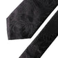 Black Floral Fantasy Silk Adjustable Men Necktie Tie