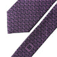 Purple Patterned 100% Silk Adjustable Men Necktie Tie