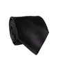 Black Satin 100% Silk Adjustable Men Tied Necktie Tie