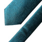 Deep Teal Solid Silk Adjustable Men Tied Necktie Tie