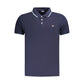 Blue Cotton Men's Polo Shirt