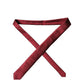 Burgundy Solid Silk Adjustable Men Tied Necktie Tie