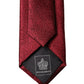 Burgundy Solid Silk Adjustable Men Tied Necktie Tie