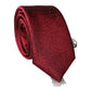 Burgundy Solid Silk Adjustable Men Tied Necktie Tie