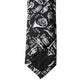 Black Trumpet Print Silk Adjustable Men Tied Necktie Tie