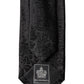 Black Floral Fantasy Silk Adjustable Men Tied Necktie Tie