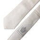 White Solid Textured Silk Adjustable Men Tied Necktie Tie