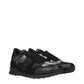 Black Leather Chunky Sneakers