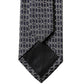 Black Geometric DG Silk Adjustable Men Tied Necktie Tie