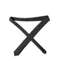Black Solid 100% Silk Adjustable Men Tied Necktie Tie