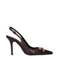 Brown Leather High Heel Pumps