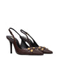 Brown Leather High Heel Pumps
