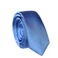 Blue Satin 100% Silk Adjustable Men Tied Necktie Tie