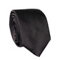 Black Solid Silk Satin Wide Adjustable Men Necktie Tie