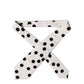 White Black Polka Dot Silk Adjustable Women Necktie Tie