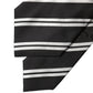 Black White Stripes Silk Adjustable Women Necktie Tie