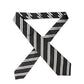 Black White Stripes Silk Adjustable Women Necktie Tie