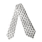 White Gray Polka Dot Silk Adjustable Women Necktie Tie