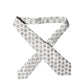 White Gray Polka Dot Silk Adjustable Women Necktie Tie