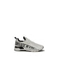 White Polyester Athletic Sneakers