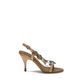 Brown Calf Leather Bos Taurus Stiletto Heel Sandals