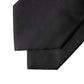 Black Satin Silk Blend Adjustable Women Tied Necktie Tie