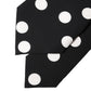 Black White Polka Dot Silk Adjustable Women Necktie Tie