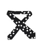 Black White Polka Dot Silk Adjustable Women Necktie Tie